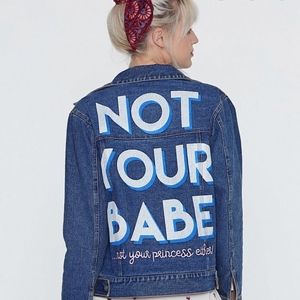 Nasty Gal - Not Your Babe Jean Jacket - Size 8-NWT